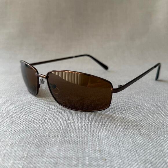 Brown frame aviator black sunglasses MENS2 - Picture 2 of 6